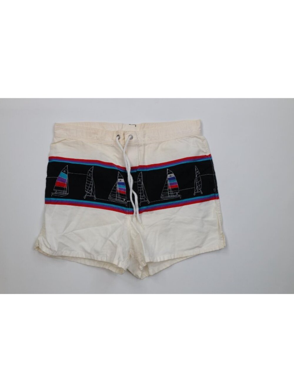 Vintage 70s Hobie Surfing Mens 30 Above Knee Surf Windsail Lined Short Shorts